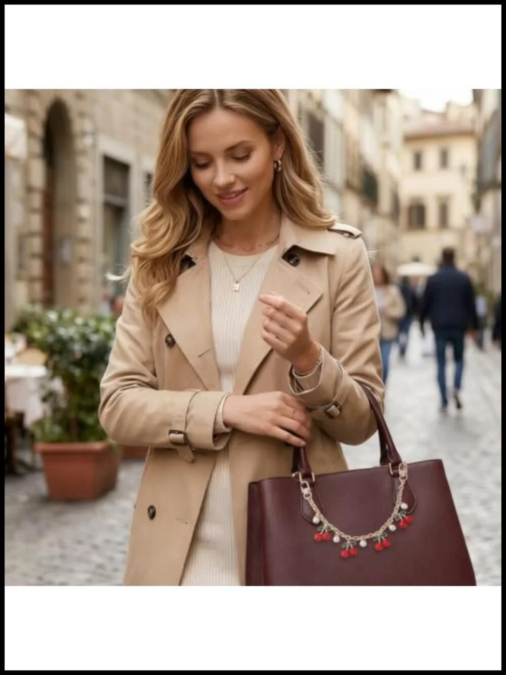 Gold Pearl Chain Bag Charms for Handbags Purses Backpacks Cute Accessory Gift
